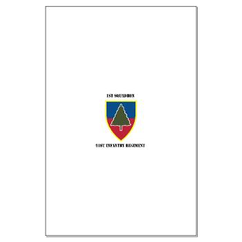 1S91IR - M01 - 02 - 1st Squadron 91st Infantry Regiment with Text - Large Poster