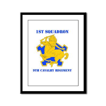 1S9CR - M01 - 02 - DUI - 1st Squadron - 9th Cavalry Regiment with Text - Framed Panel Print - Click Image to Close