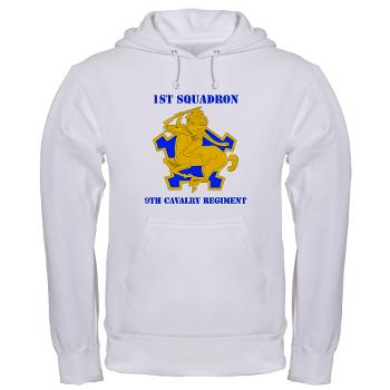 1S9CR - A01 - 03 - DUI - 1st Squadron - 9th Cavalry Regiment with Text - Hooded Sweatshirt - Click Image to Close