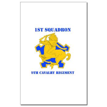 1S9CR - M01 - 02 - DUI - 1st Squadron - 9th Cavalry Regiment with Text - Mini Poster Print - Click Image to Close
