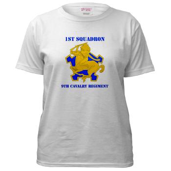 1S9CR - A01 - 04 - DUI - 1st Squadron - 9th Cavalry Regiment with Text - Women's T-Shirt