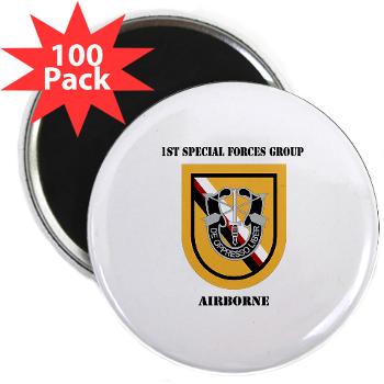 1SFGA - M01 - 01 - DUI - 1st Special Forces Group (Airborne) with Text - 2.25" Magnet (100 pack)