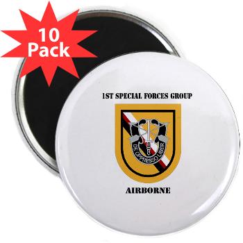1SFGA - M01 - 01 - DUI - 1st Special Forces Group (Airborne) with Text - 2.25" Magnet (10 pack)