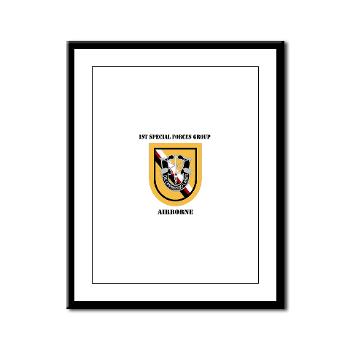 1SFGA - M01 - 02 - DUI - 1st Special Forces Group (Airborne) with Text - Framed Panel Print