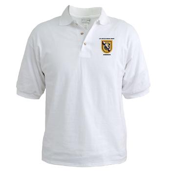 1SFGA - A01 - 04 - DUI - 1st Special Forces Group (Airborne) with Text - Golf Shirt