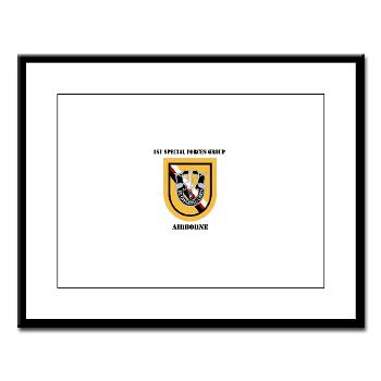 1SFGA - M01 - 02 - DUI - 1st Special Forces Group (Airborne) with Text - Large Framed Print