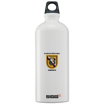 1SFGA - M01 - 03 - DUI - 1st Special Forces Group (Airborne) with Text - Sigg Water Bottle 1.0L