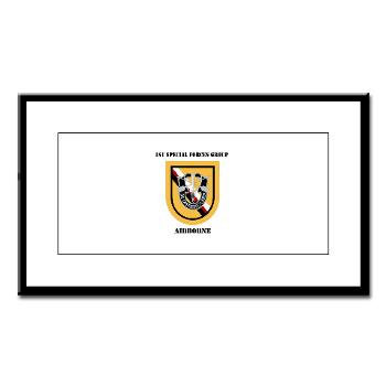 1SFGA - M01 - 02 - DUI - 1st Special Forces Group (Airborne) with Text - Small Framed Print