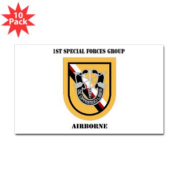 1SFGA - M01 - 01 - DUI - 1st Special Forces Group (Airborne) with Text - Sticker (Rectangle 10 pk)