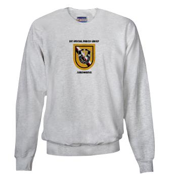 1SFGA - A01 - 03 - DUI - 1st Special Forces Group (Airborne) with Text - Sweatshirt
