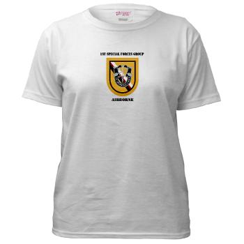 1SFGA - A01 - 04 - DUI - 1st Special Forces Group (Airborne) with Text - Women's T-Shirt