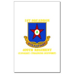 1s409rc - M01 - 02 - DUI - 1st Squadron - 409th Regiment (CAV)(TS) with Text Mini Poster Print - Click Image to Close