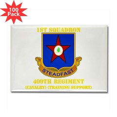 1s409rc - M01 - 01 - DUI - 1st Squadron - 409th Regiment (CAV)(TS) with Text Rectangle Magnet (100 pack) - Click Image to Close