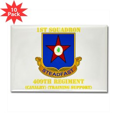 1s409rc - M01 - 01 - DUI - 1st Squadron - 409th Regiment (CAV)(TS) with Text Rectangle Magnet (10 pack) - Click Image to Close