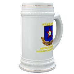 1s409rc - M01 - 03 - DUI - 1st Squadron - 409th Regiment (CAV)(TS) with Text Stein - Click Image to Close