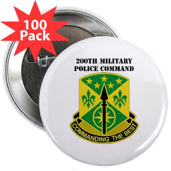 200MPC - M01 - 01 - 200th Military Police Command with Text - 2.25" Button (100 pack) - Click Image to Close