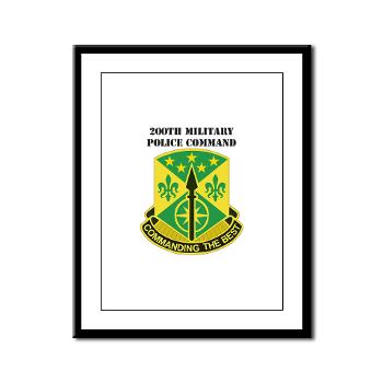200MPC - M01 - 02 - DUI - 200th Military Police Command with Text - Framed Panel Print - Click Image to Close