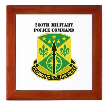 200MPC - M01 - 03 - DUI - 200th Military Police Command with Text - Keepsake Box