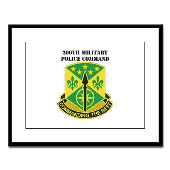 200MPC - M01 - 02 - DUI - 200th Military Police Command with Text - Large Framed Print - Click Image to Close