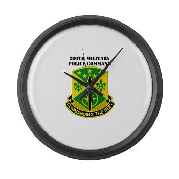 200MPC - M01 - 03 - 200th Military Police Command with Text - Large Wall Clock - Click Image to Close
