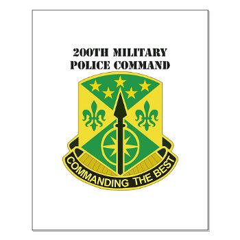 200MPC - M01 - 02 - DUI - 200th Military Police Command with Text - Small Poster - Click Image to Close