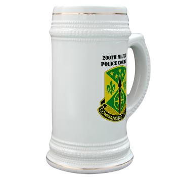 200MPC - M01 - 03 - DUI - 200th Military Police Command with Text - Stein - Click Image to Close