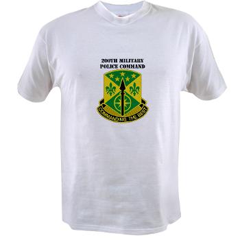 200MPC - A01 - 04 - 200th Military Police Command with Text - Value T-shirt - Click Image to Close