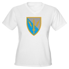 201BFSB - A01 - 04 - SSI - 201st Battlefield Surveillance Brigade Women's V-Neck T-Shirt