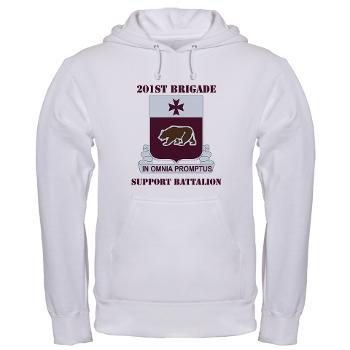 201BSB - A01 - 03 - DUI - 201st Bde - Support Battalion with Text Hooded Sweatshirt