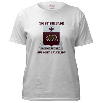 201BSB - A01 - 04 - DUI - 201st Bde - Support Battalion with Text White T-Shirt