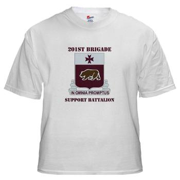 201BSB - A01 - 04 - DUI - 201st Bde - Support Battalion with Text Women's T-Shirt