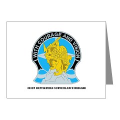 201BFSB - M01 - 02 - DUI - 201st Battlefield Surveillance Brigade with Text Note Cards (Pk of 20)