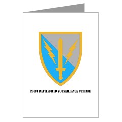 201BFSB - M01 - 02 - SSI - 201st Battlefield Surveillance Brigade with Text Greeting Cards (Pk of 10)