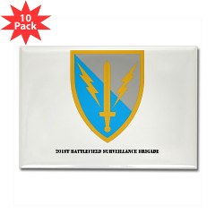 201BFSB - M01 - 02 - SSI - 201st Battlefield Surveillance Brigade with Text Rectangle Magnet (10 pk) - Click Image to Close
