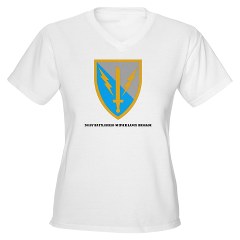 201BFSB - A01 - 04 - SSI - 201st Battlefield Surveillance Brigade with Text Women's V-neck T-Shirt