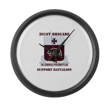 201BSB - M01 - 03 - DUI - 201st Bde - Support Battalion with Text Large Wall Clock - Click Image to Close