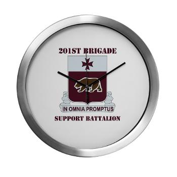 201BSB - M01 - 03 - DUI - 201st Bde - Support Battalion with Text Modern Wall Clock - Click Image to Close