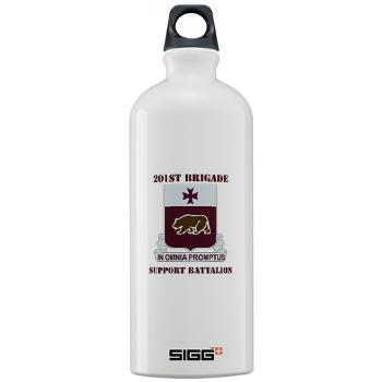 201BSB - M01 - 03 - DUI - 201st Bde - Support Battalion with Text Sigg Water Bottle 1.0L