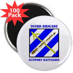 203BSB - M01 - 01 - DUI - 203rd Brigade Support Battalion with Text 2.25" Magnet (100 pack)