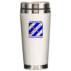 203BSB - M01 - 03 - DUI - 203rd Brigade Support Battalion with Text Ceramic Travel Mug - Click Image to Close