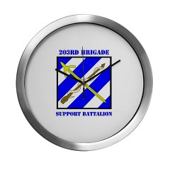 203BSB - M01 - 03 - DUI - 203rd Brigade Support Battalion with Text Modern Wall Clock