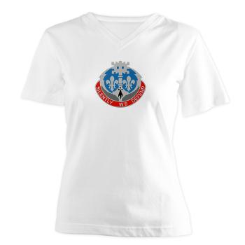 204MIB - A01 - 04 - DUI - 204th Military Intelligence Battalion - Women's V-Neck T-Shirt