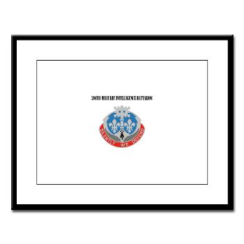 204MIB - M01 - 02 - DUI - 204th Military Intelligence Battalion with Text - Large Framed Print