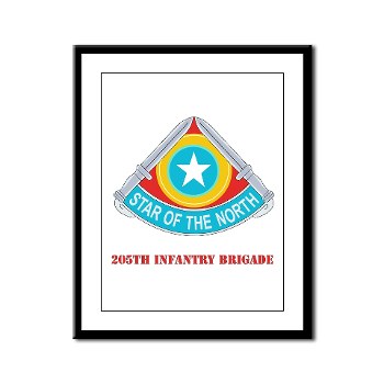 205IB - M01 - 02 - DUI - 205th Infantry Brigade with Text Framed Panel Print - Click Image to Close
