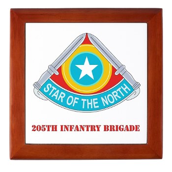 205IB - M01 - 03 - DUI - 205th Infantry Brigade with Text Keepsake Box - Click Image to Close