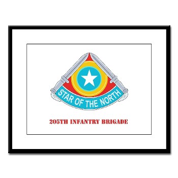 205IB - M01 - 02 - DUI - 205th Infantry Brigade with Text Large Framed Print - Click Image to Close