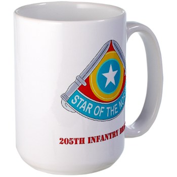205IB - M01 - 03 - DUI - 205th Infantry Brigade with Text Large Mug - Click Image to Close