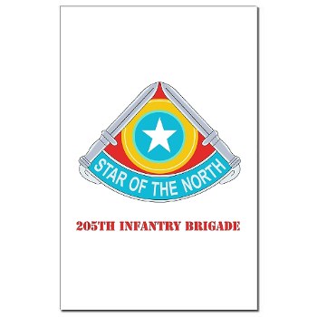 205IB - M01 - 02 - DUI - 205th Infantry Brigade with Text Mini Poster Print