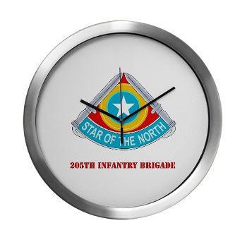 205IB - M01 - 03 - DUI - 205th Infantry Brigade with Text Modern Wall Clock