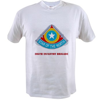 205IB - A01 - 04 - DUI - 205th Infantry Brigade with Text Value T-Shirt - Click Image to Close